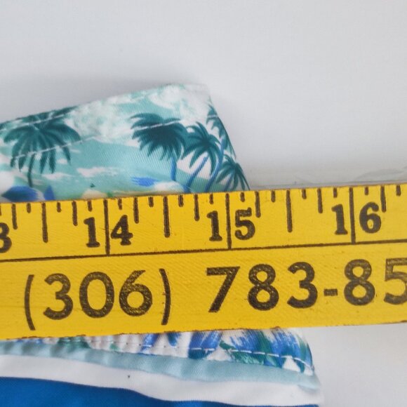 O'Neill beach short muted blue with tropical design women's junior size 7 - Picture 9 of 12